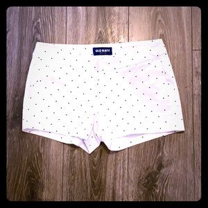 Old Navy White Polka Dot Short
